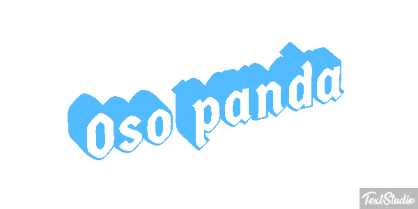 Oso panda Efekt tekstowy