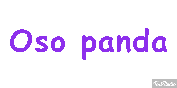 Oso panda Efekt tekstowy