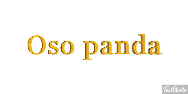 Oso panda Efekt tekstowy