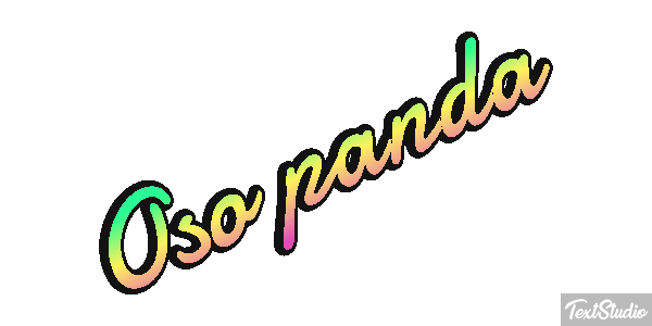 Oso panda Efekt tekstowy