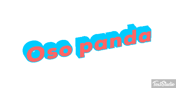 Oso panda Efekt tekstowy