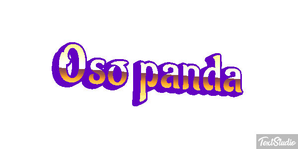 Oso panda Efekt tekstowy