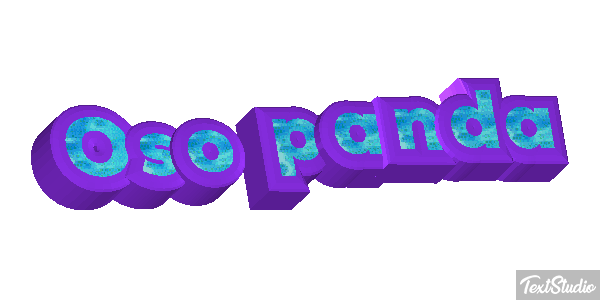 Oso panda Efekt tekstowy
