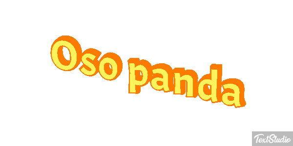 Oso panda Efekt tekstowy