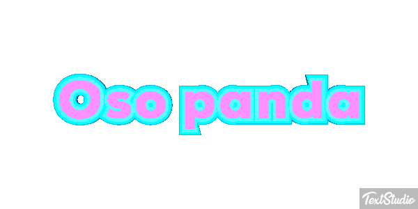 Oso panda Efekt tekstowy