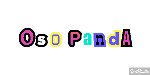 Oso panda Efekt tekstowy