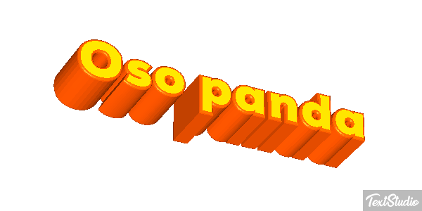 Oso panda Efekt tekstowy