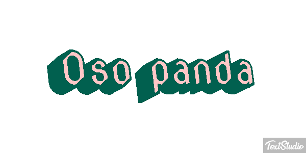 Oso panda Efekt tekstowy