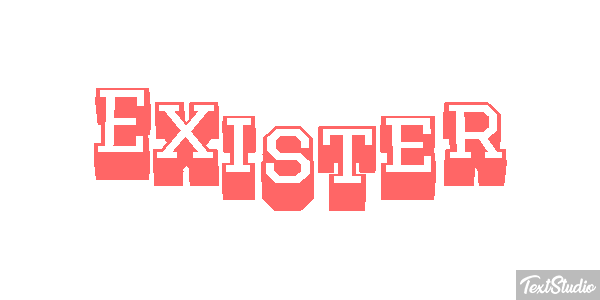 Exister Effet de texte