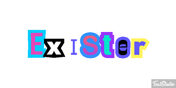 Exister Effet de texte