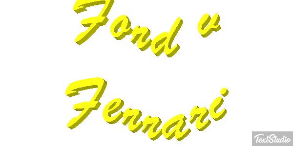 Ford v Ferrari Effet de texte