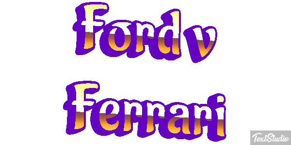 Ford v Ferrari Effet de texte