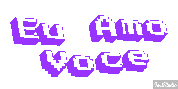 Eu Amo Você Efeito do texto
