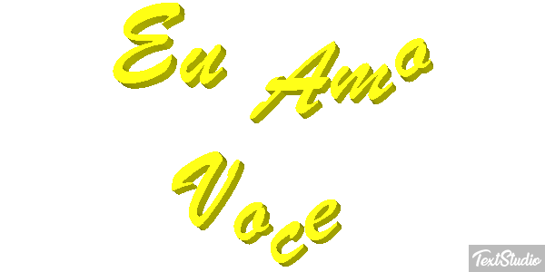 Eu Amo Você Efeito do texto