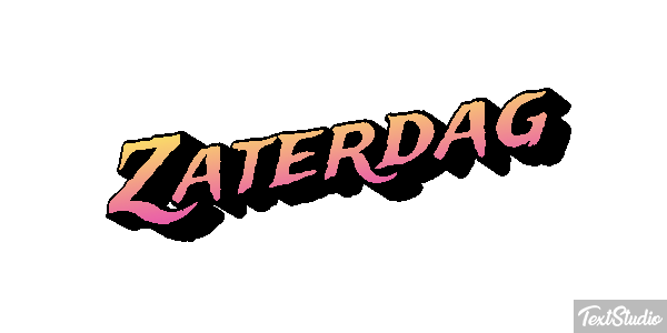 Zaterdag Text effect