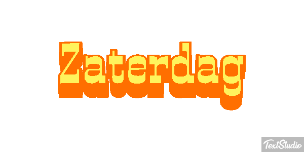 Zaterdag Text effect
