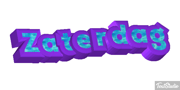 Zaterdag Text effect