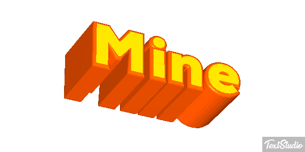 Mine Effetto testo