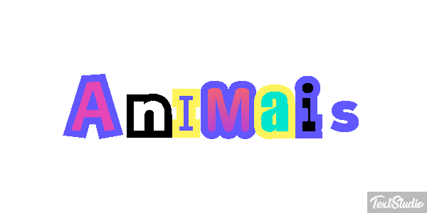 Animais Efeito do texto