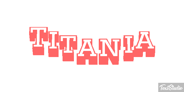 Titania Efecto de texto