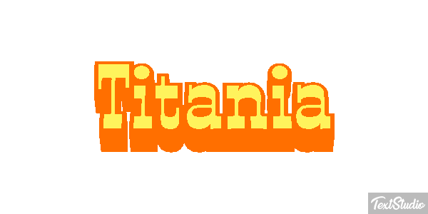 Titania Efecto de texto