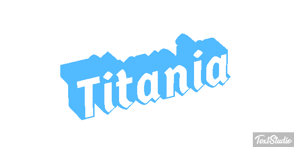 Titania Efecto de texto