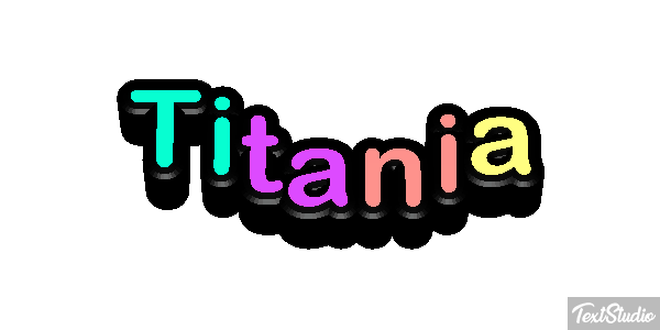 Titania Efecto de texto