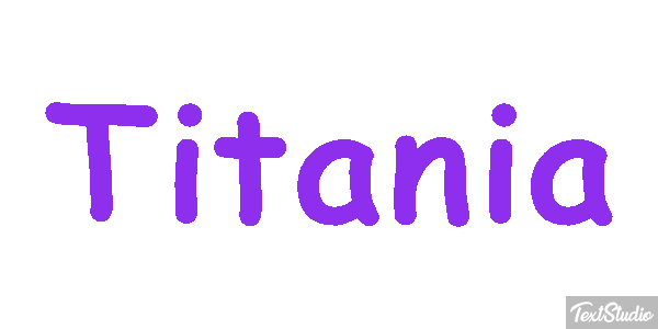 Titania Efecto de texto