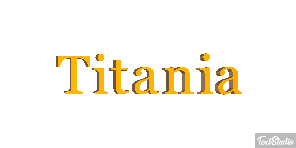 Titania Efecto de texto