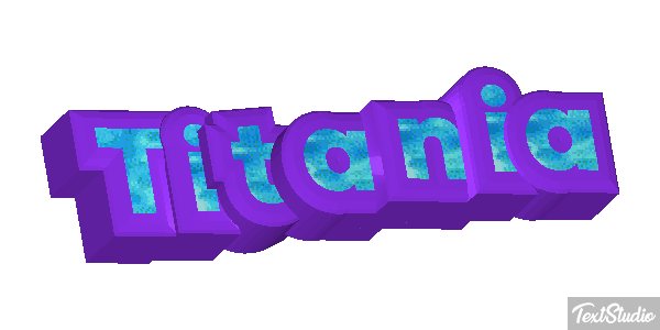 Titania Efecto de texto