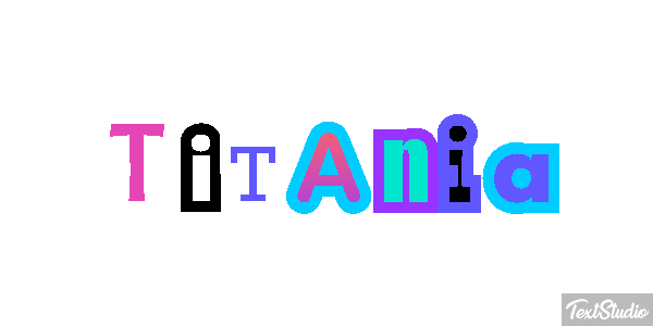 Titania Efecto de texto