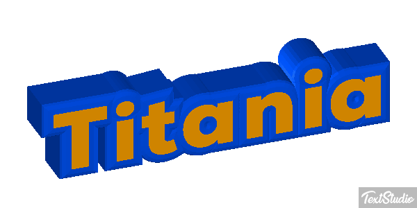 Titania Efecto de texto