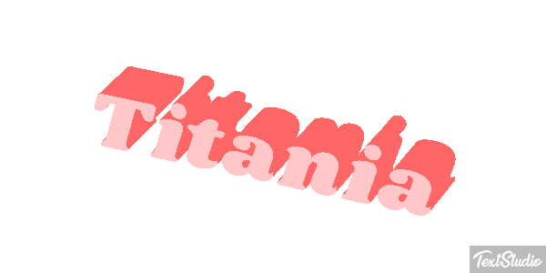 Titania Efecto de texto