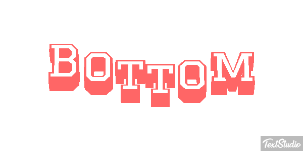Bottom Texteffekt