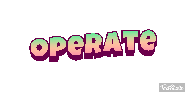 Operate Texteffekt