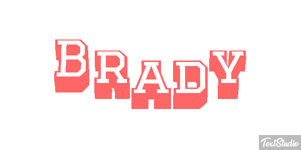 Brady Text effect