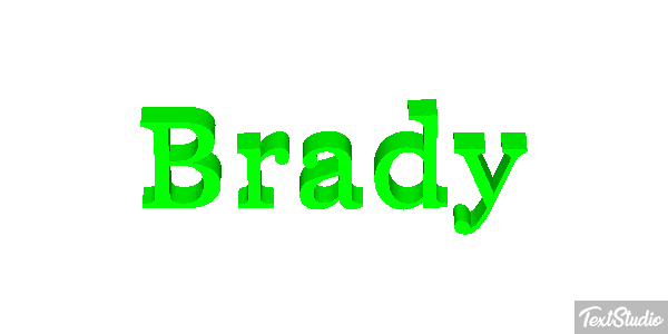 Brady Text effect