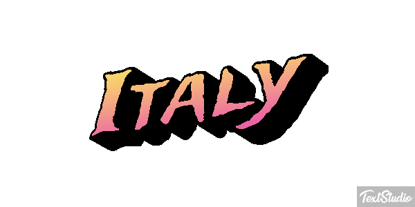 Italy Text effect