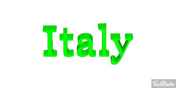 Italy Text effect