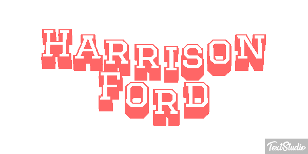 Harrison Ford Text effect