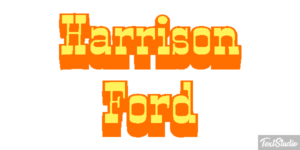 Harrison Ford Text effect