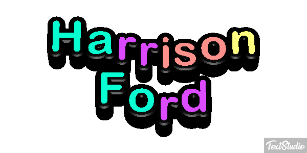Harrison Ford Text effect