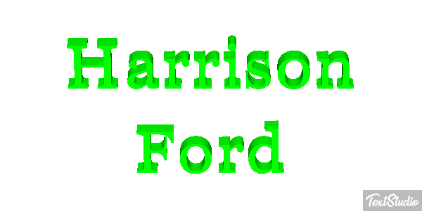 Harrison Ford Text effect