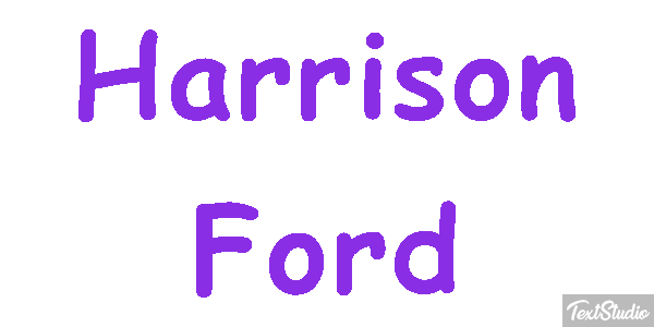 Harrison Ford Text effect