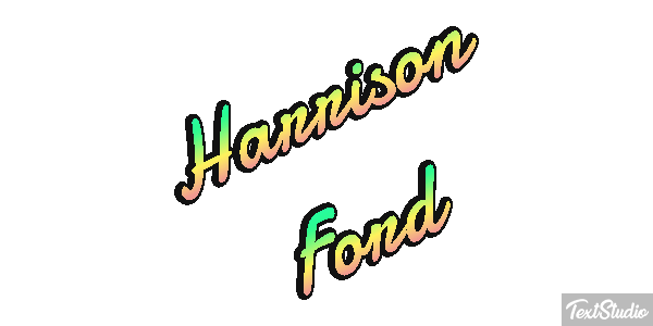 Harrison Ford Text effect