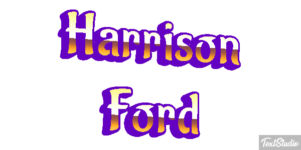 Harrison Ford Text effect
