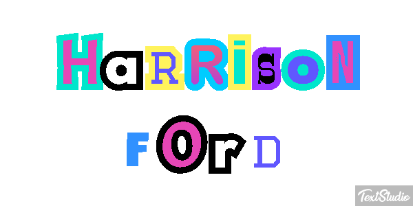 Harrison Ford Text effect