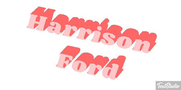 Harrison Ford Text effect
