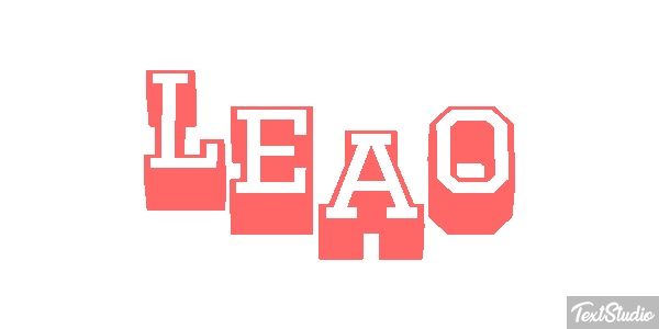 Leão Efecto de texto