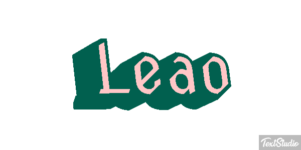 Leão Efecto de texto